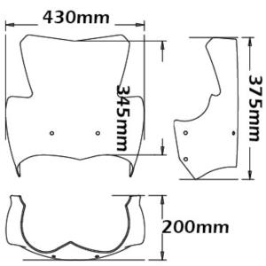 Parabrisas deportivo bajo BMW K 1200-1300 R 2004-2008